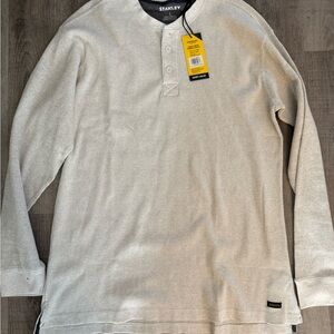 Stanley Cream Long Sleeve Henley Shirt